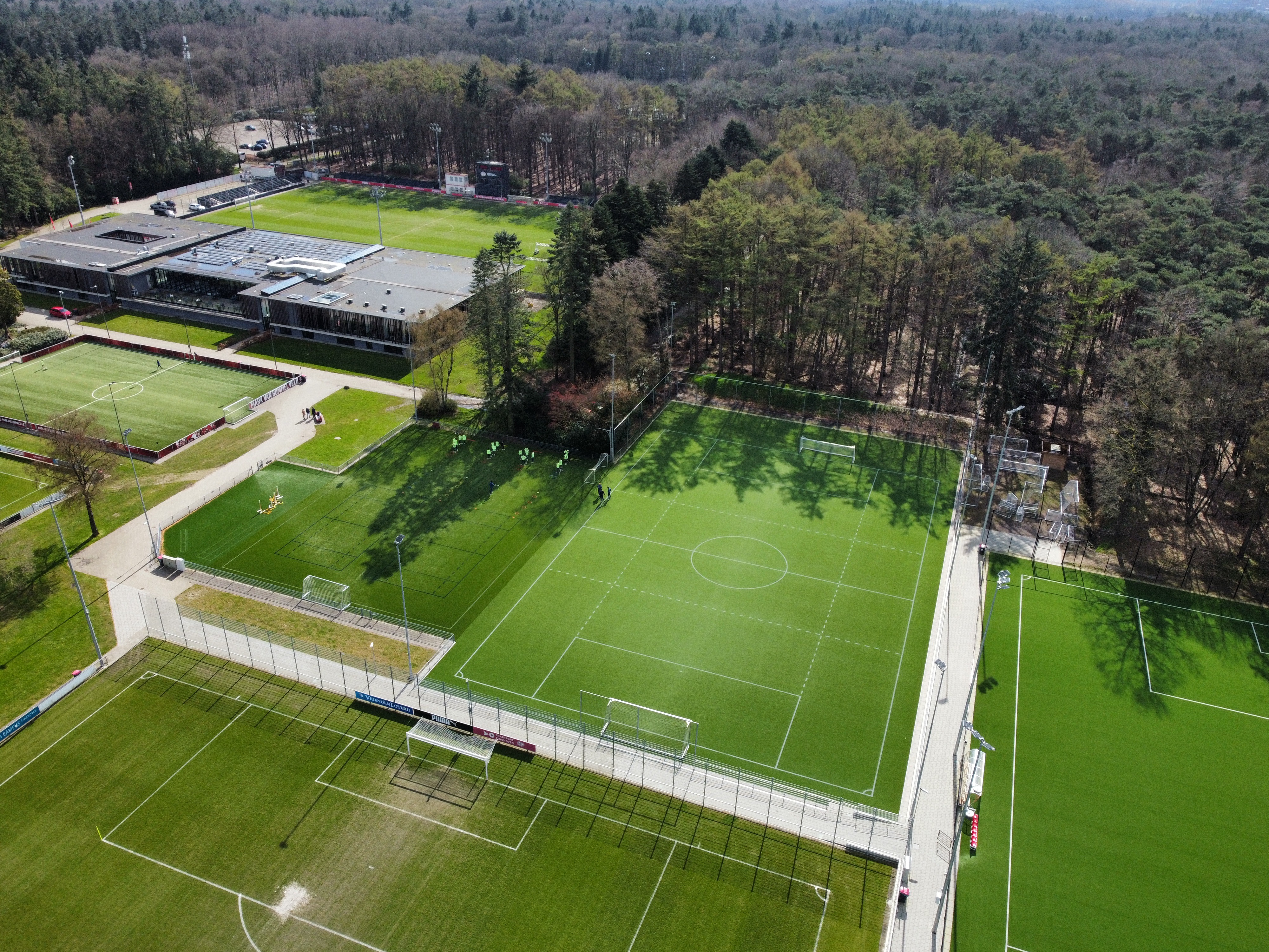 Drone photo of professional sports facility